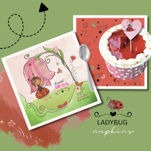 A Sweet Little Lady Ladybug Baby Shower Napkins
