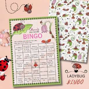 A Sweet Little Lady Ladybug  Find the GUEST BINGO  Invitation