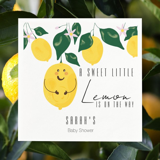 a sweet little lemon Baby Shower Napkin (Creator Uploaded)