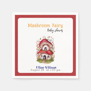 A sweet little mashroom fairy is on the way napkin