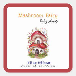 A sweet little mashroom  fairy  is on the way square sticker