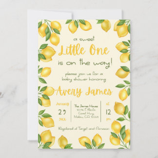 A Sweet Little One Baby Shower Invitation