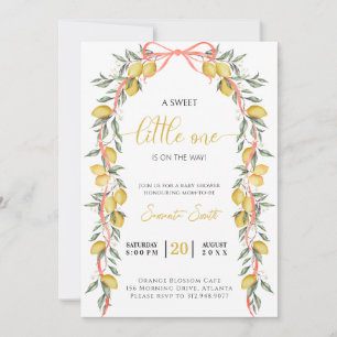 A sweet little one lemon Baby Shower Invitation