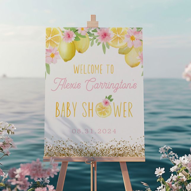 A Sweet Little One Lemon Baby Shower Welcome Sign (Creator Uploaded)