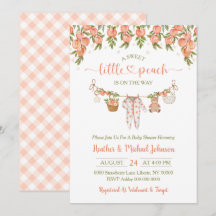 A Sweet Little Peach Clothesline Baby Shower