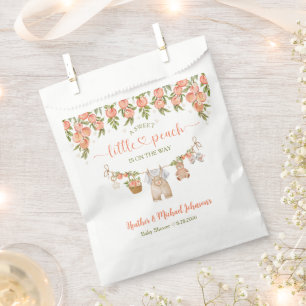 A Sweet Little Peach Clothesline Boy Baby Shower Favour Bag