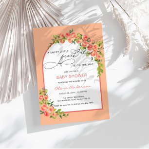 A Sweet Little Peach is on the Way Baby Shower Invitation