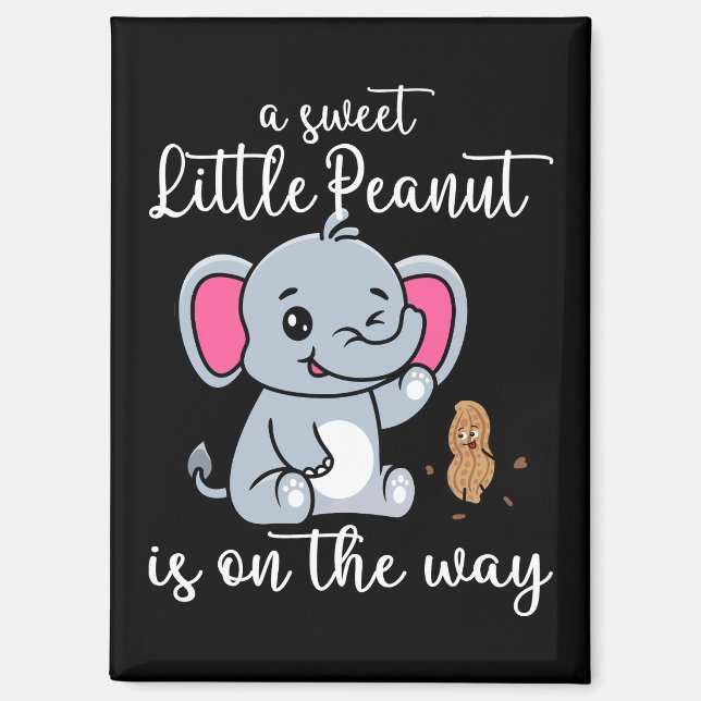 A Sweet Little Peanut In On The Way New Baby Cool Magnet (Front)