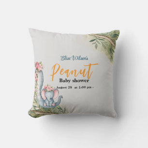 A sweet little peanut is on the way cushion