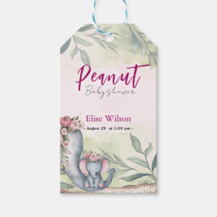 A sweet little peanut is on the way gift tags