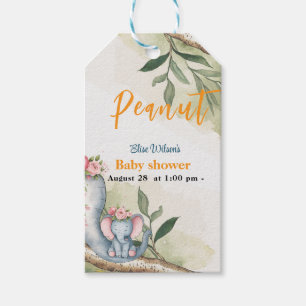 A sweet little peanut is on the way gift tags