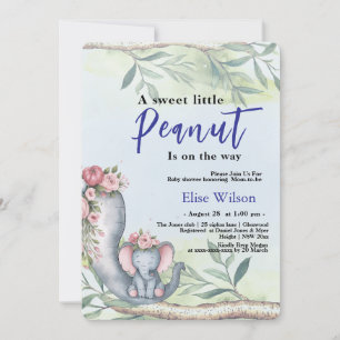 A sweet little peanut is on the way invitation