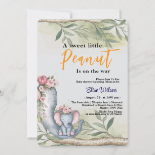 A sweet little peanut is on the way invitation