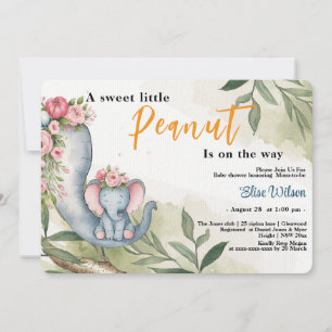 A sweet little peanut is on the way invitation