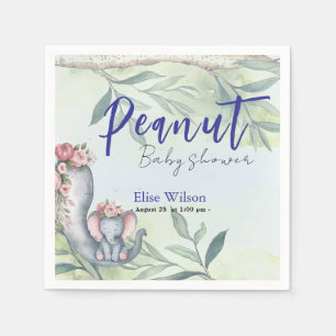 A sweet little peanut  is on the way napkin