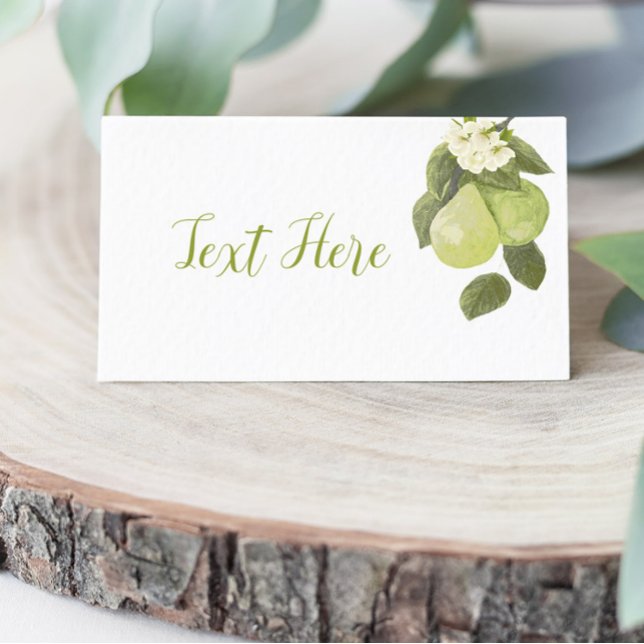 A Sweet Little Pear Place Card (Creator Uploaded)