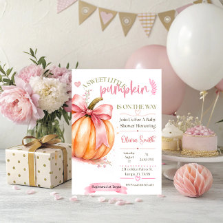 A Sweet Little Pumpkin Baby Shower Invitation