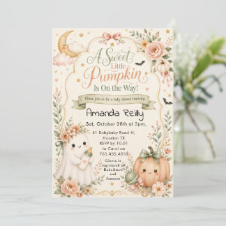 A Sweet Little Pumpkin Baby Shower Invitation