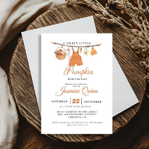 A sweet little pumpkin Fall baby shower  Baby  Invitation