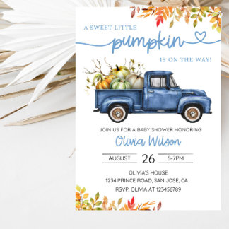 A Sweet Little Pumpkin Is on the Way Party Invitation