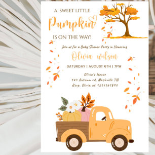 A Sweet Little Pumpkin Is on the Way Party Invitation