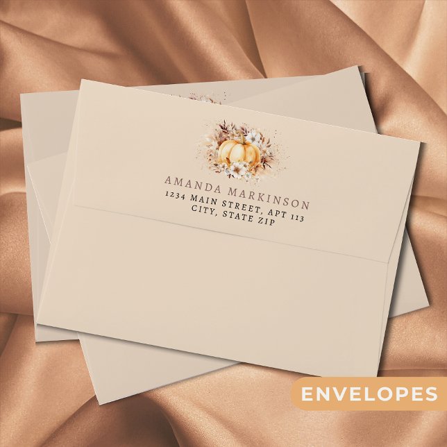 A Sweet Little Pumpkin Neutral Baby Shower Envelope (Creator Uploaded)