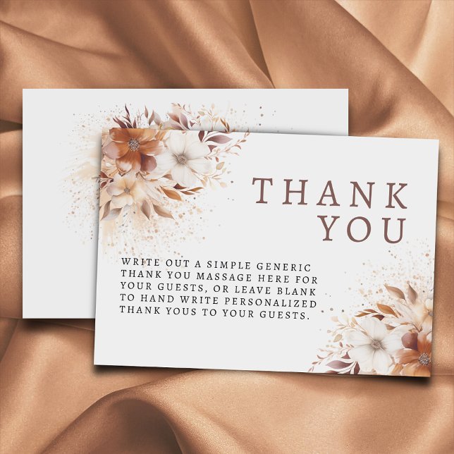 A Sweet Little Pumpkin Neutral Baby Shower Flat Thank You Card (Creator Uploaded)