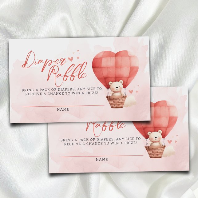 A Sweet Little Valentine Diaper Raffle Baby Shower Enclosure Card (Creator Uploaded)