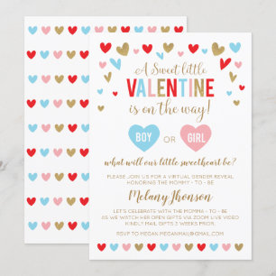 A Sweet little VALENTINE Gender Reveal Invitation