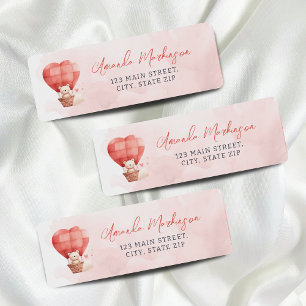 A Sweet Little Valentine is on the Way Baby Shower Return Address Label