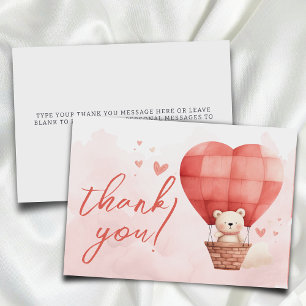 A Sweet Little Valentine is on the Way Flat Thank You Card