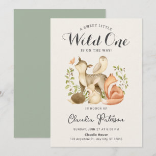 A Sweet Little Wild One Boho Woodland Animals