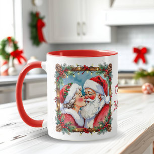 A Sweet Old-Fashioned Christmas Mr and Mrs Claus Mug
