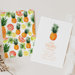 A Sweet Pineapple Is On The Way Invitation