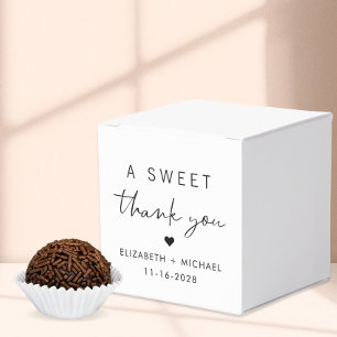 A Sweet Thank You Chic Wedding Favour Box