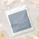 A Sweet Thank You Dusty Blue Minimalist Wedding Favour Bag<br><div class="desc">A Sweet Thank You Dusty Blue Minimalist Wedding Favour Bag. The word 'a sweet thank you' is not editable.</div>