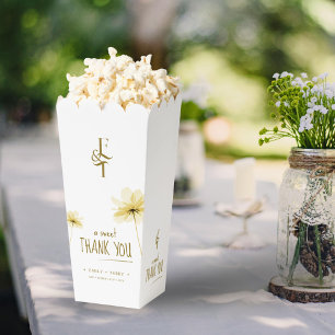 A Sweet Thank You Floral Monogram Minimal Wedding Favour Box