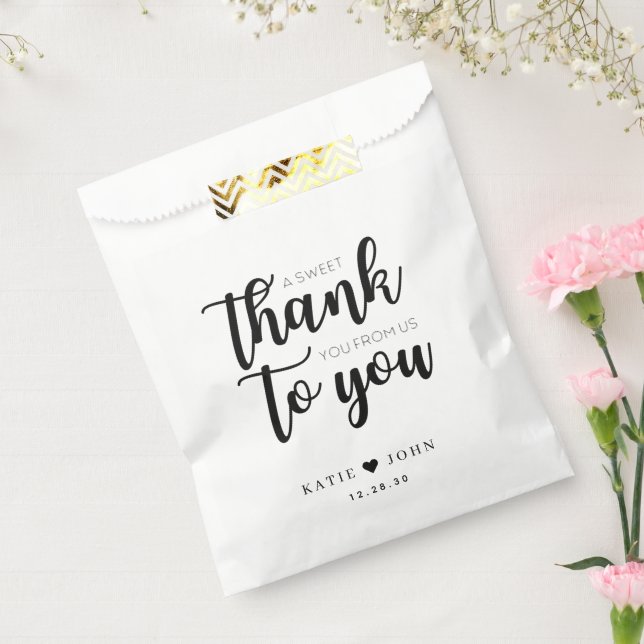 A Sweet Thank You from Us to You Wedding Favour Bag (Sealed)