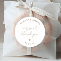 A Sweet Thank You Gold Wedding Sweet Favour