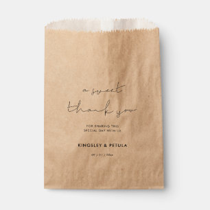 A sweet thank you Minimalist wedding Favour Bag