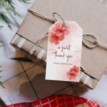 A Sweet Thank You Watercolor Flower Wedding