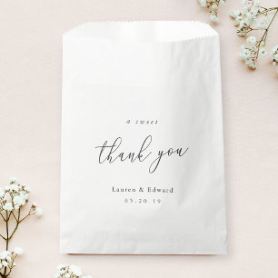 A Sweet Thank You Wedding Doughnut Candy Sweets Favour Bag