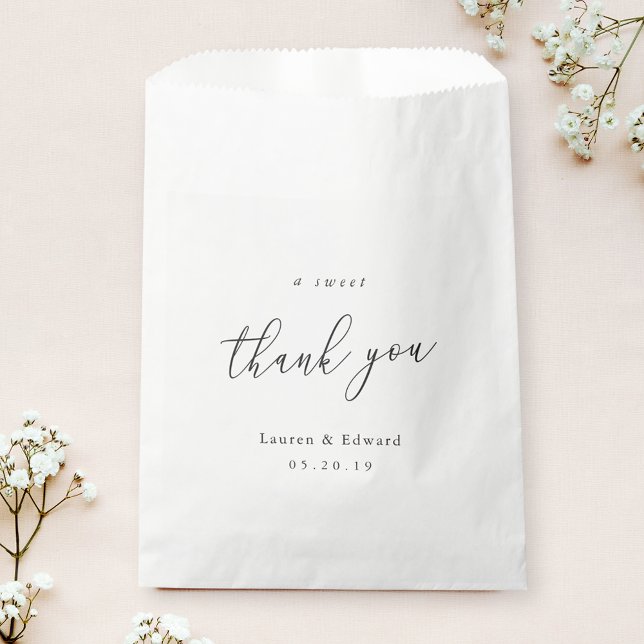 A Sweet Thank You Wedding Doughnut Candy Sweets Favour Bag (Creator Uploaded)