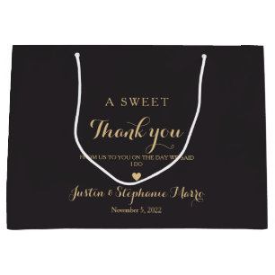 A Sweet Thank you Wedding Personalized Large Gift Bag