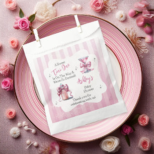 A Sweet Tini One Pink Coquette Girl Baby Shower Favour Bag