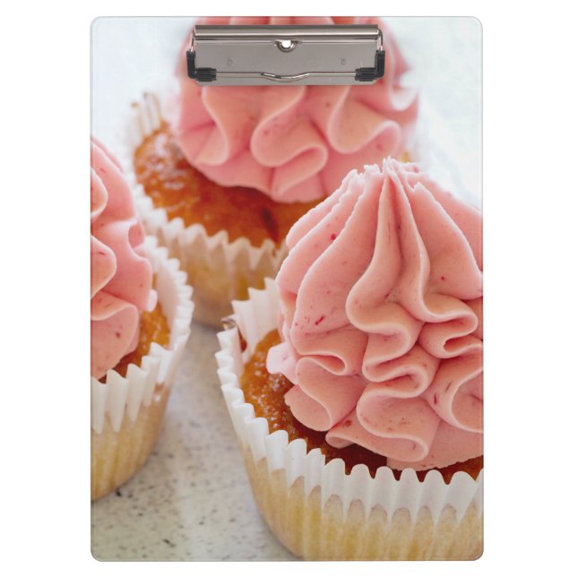 A Sweet Treat Cupcake with Pink Frosting Clipboard (Front)