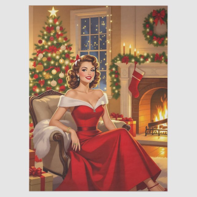 A Sweet Vintage Christmas  Tissue Paper (Front)