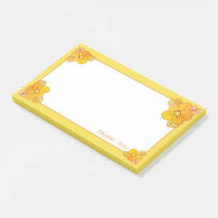 A Sweet Yellow Thank You Office Post It Note