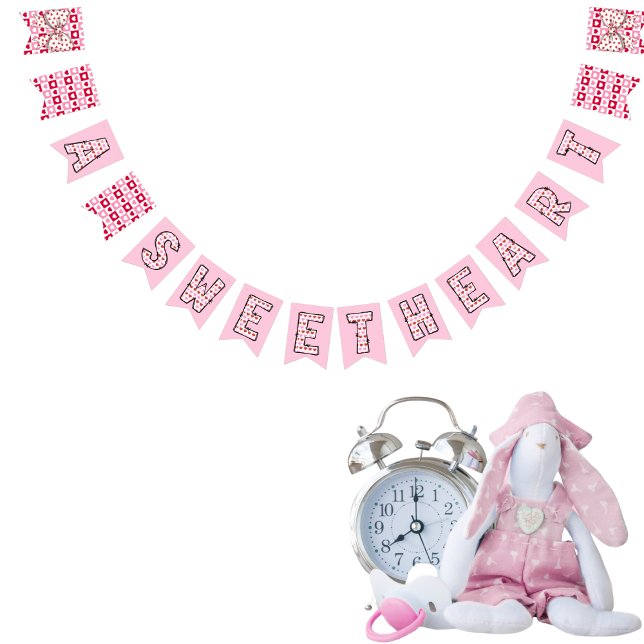 A Sweetheart, pink and red heart Bunting (A Sweetheart, pink and red heart Bunting Flags)