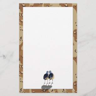 A Sweethearts Love Letter - Camouflage Heart Stationery